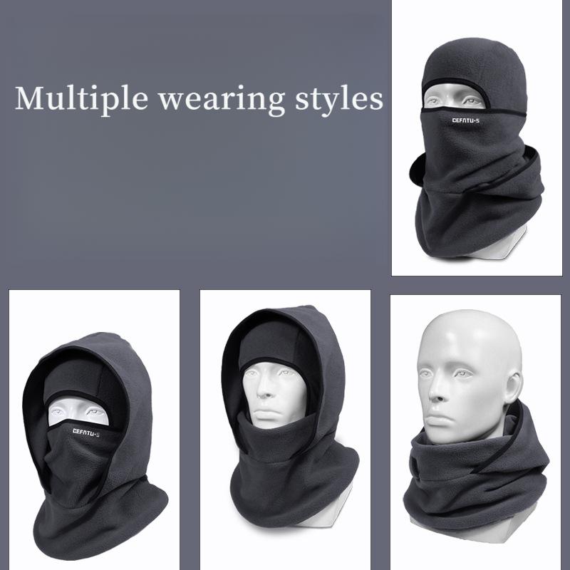 Outdoor Winter Warm Hat Neckband Integrated