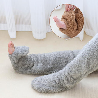 Fuzzy Legs Sock Slippers