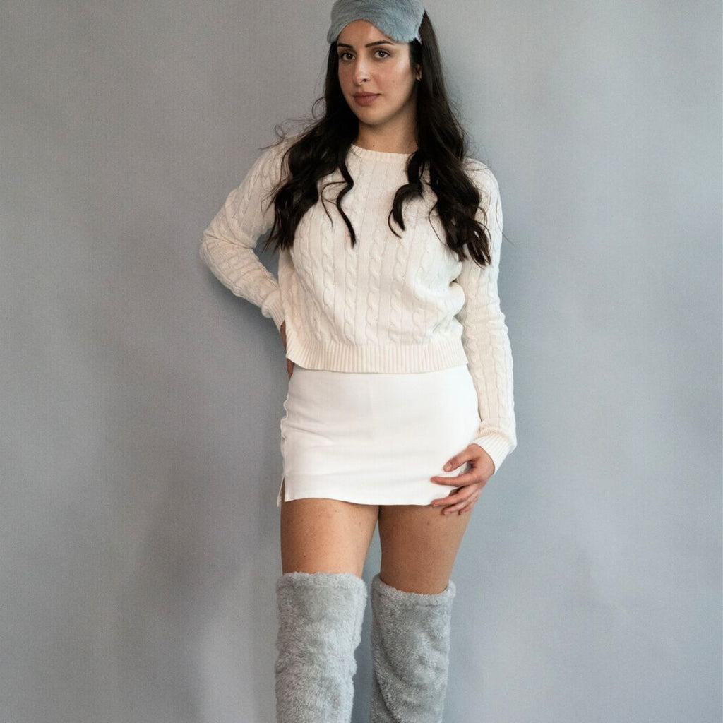 Fuzzy Legs Sock Slippers